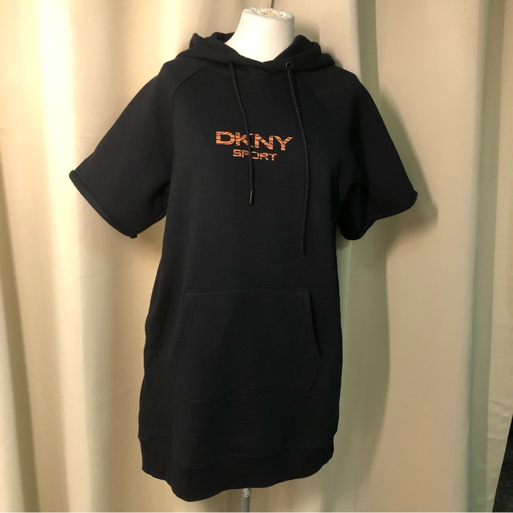 DKNY Hooded Sweatshirt Dress